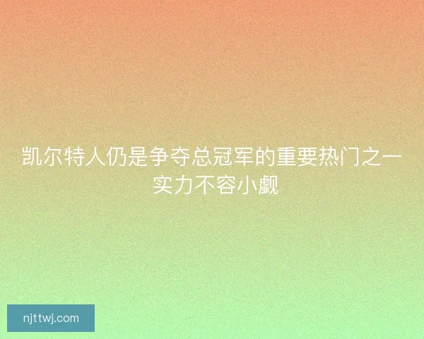 凯尔特人仍是争夺总冠军的重要热门之一 实力不容小觑