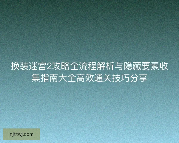换装迷宫2攻略全流程解析与隐藏要素收集指南大全高效通关技巧分享